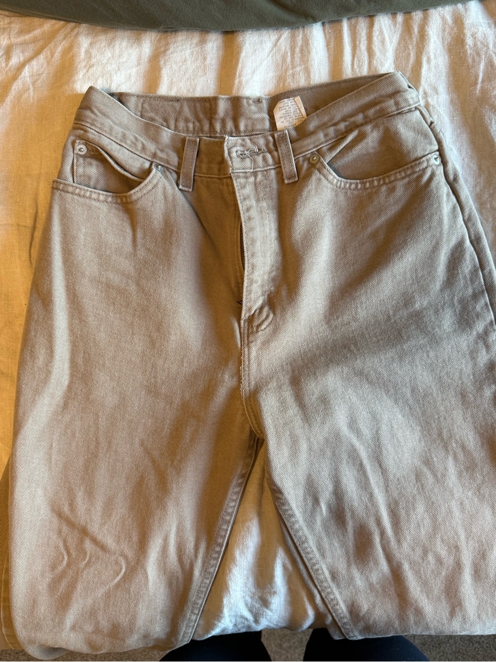 Faded Glory Women's Straight Leg Jeans in Tan
